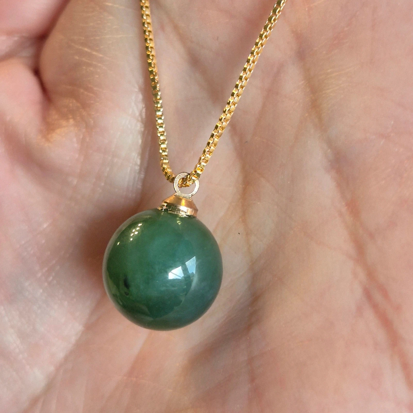 Colgante de Nefrita natural sin tratar con collar – photo 3